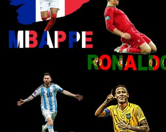 Nom du joueur de football encadré avec drapeau