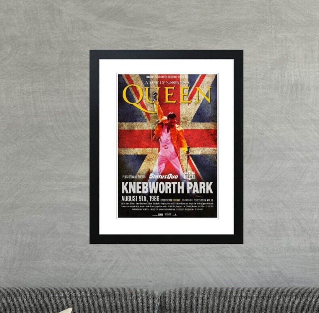 Queen at Knebworth Park 1986 Poster Etsy UK