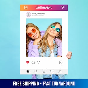 Instagram 切り抜き、カスタム切り抜き、Instagram フレーム切り抜き、ソーシャルメディア用にカスタム印刷された Instagram (レインボー) 自撮りフレーム