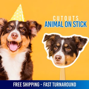 Pet Face Fans, Personalized Face on a Stick for Customized Pet Memorabilia