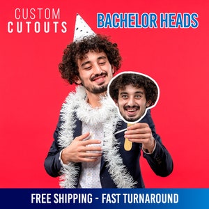 Head on a Stick, Custom Face Fans with Handles, Handheld Fan, Custom Fans, Bachelorette Fans, Big Large Face