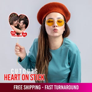 Valentine&#39;s on a Stick, Custom Face Fans with Handles, Handheld Fan, Custom Fans.