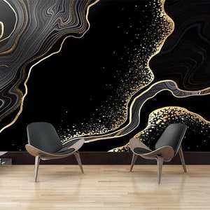 Black Gold wallpaper Marble Pattern Ink Technology Wallpaper 3D Digital Printing/peel and stick wallpaper vinyl wallpaper wallpaper room