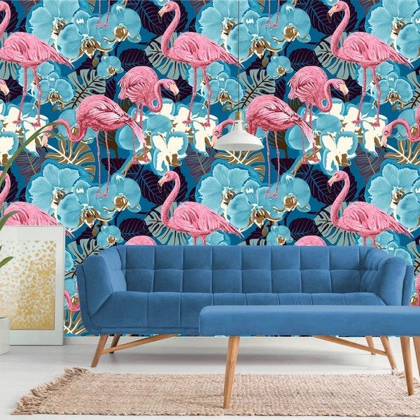 Tropical Wallpaper Peel and Stick - Etsy