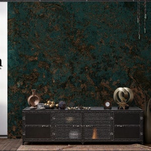 Green emerald metallic rusty marble background/ peel and stick wallpaper vinyl wallpaper wallpaper room