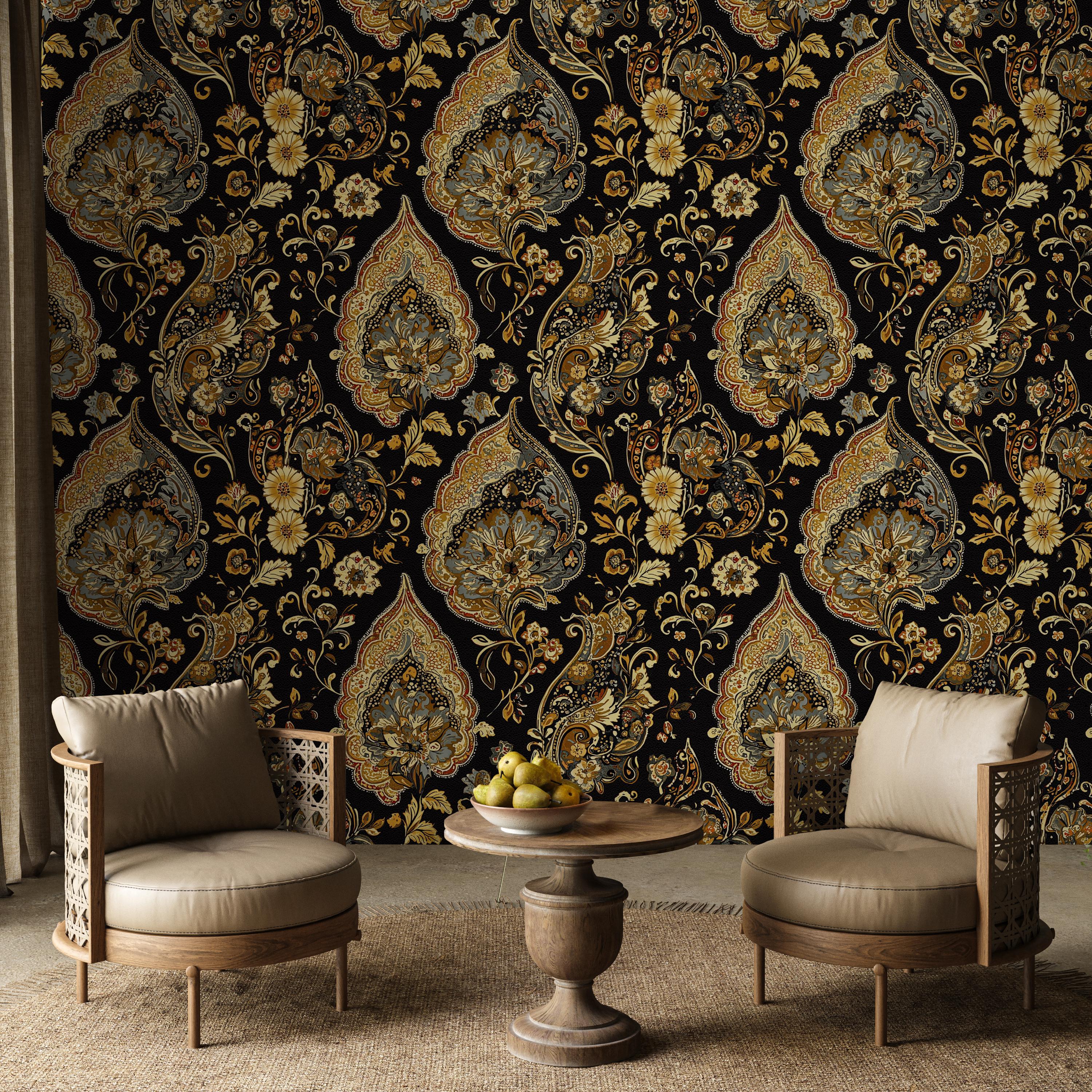 European Damascus Wallpaper Vintage Classic Damask Wall Paper Living Room 3d Embossed Pvc Wallpapers Retro - 13