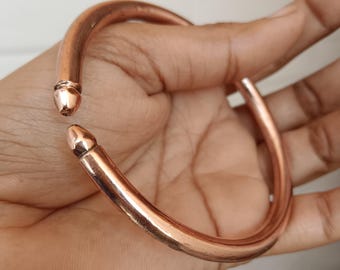 Copper Bracelet - Solid 100% Copper, Punjabi Sikka Kada, Punjabi Kada, Designer Bracelet, Handmade Bracelet, Latest Designer Bracelet