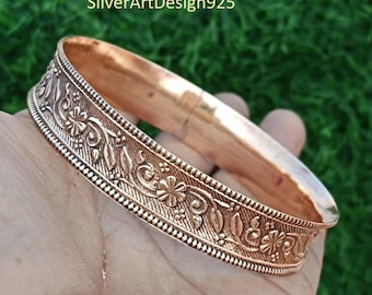 Copper Bracelet - Solid 100% Copper, Beautiful Bangle, Designer Bracelet, Antique Bangle, Handmade Bracelet, Special Health Benefits Bangle,