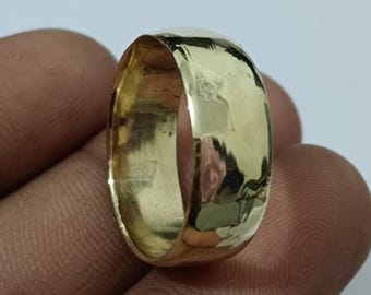 Solid Brass Band Ring, 100% Solid Brass Ring, Handmade Ring, Meditation Ring, Boho Thumb Ring, Brass Wrap, Unisex Ring, Gift For Anniversary