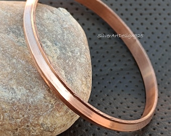 Copper Bracelet - Solid 100% Copper, Punjabi Sikka Kada, Punjabi Kada, Designer Bracelet, Handmade Bracelet, Special Health Benefits