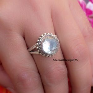 Crystal Quartz Ring, 925 Sterling Silver Ring, Gemstone Ring, Handmade Ring, Women Ring, Statement Ring, Beautiful Gift Ring, Gift For Her