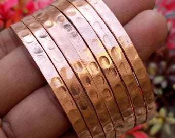 Copper 07 set of Bangle - Solid 100% Copper, Beautiful Bangle, 07 Day Bangle, Handmade Bangle & Bracelet, Special Health Benefits Bangle