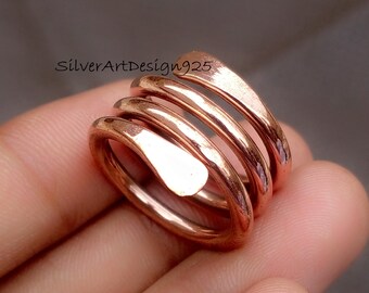 Natural Copper Ring, Solid Copper Ring, Designer Rings, Chunky Ring. Trending Rings ,Adjustable Ring, Modern Ring, Boho Ring, Popular Ring,