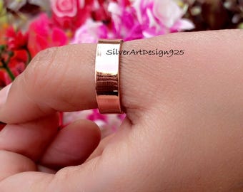 Copper Band Ring, 100% Solid Copper Ring, Handmade Ring, Meditation Ring, Thumb Ring, Copper Ring, Special Health Benefit Ring, Gift For Her