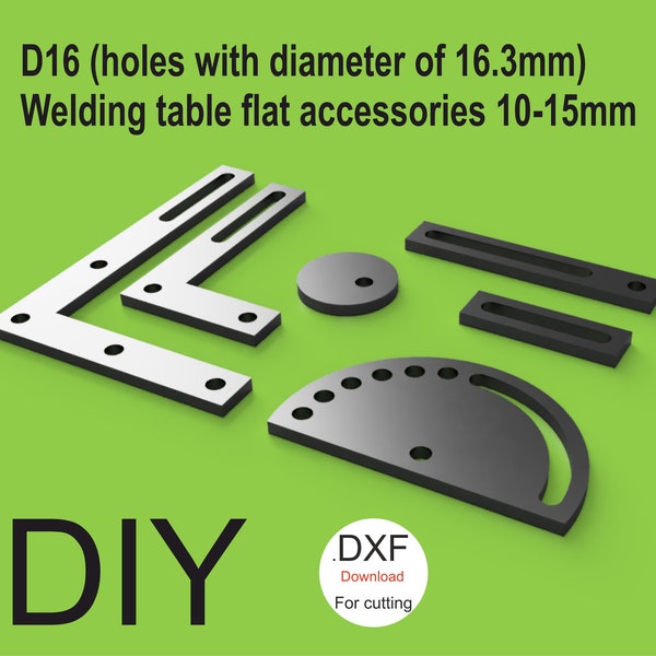 D16 Welding table flat accessories 10-15mm plans