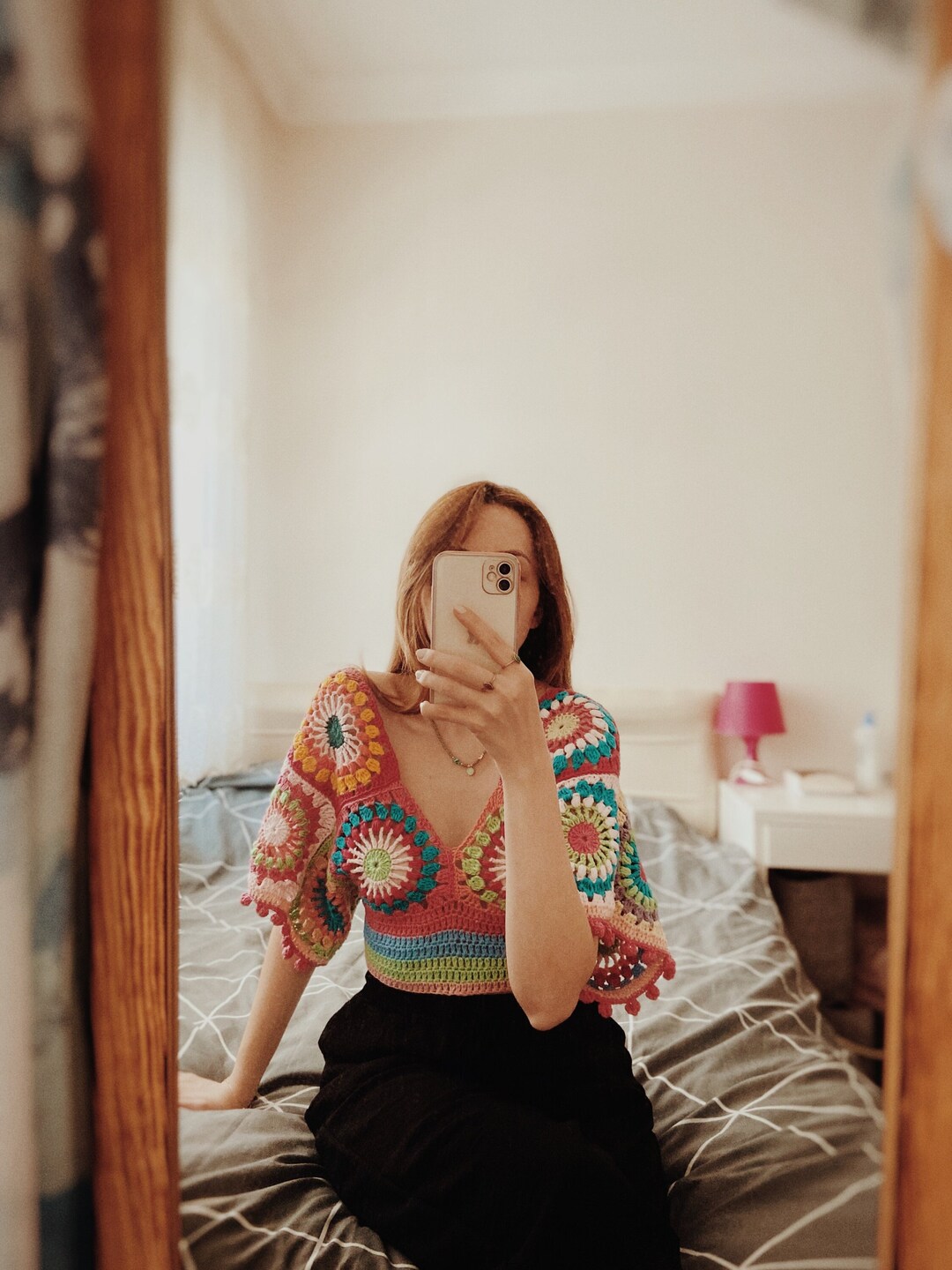 Crochet Colorful Top: Crochet Summer Top Festival Top Bohemian Knit