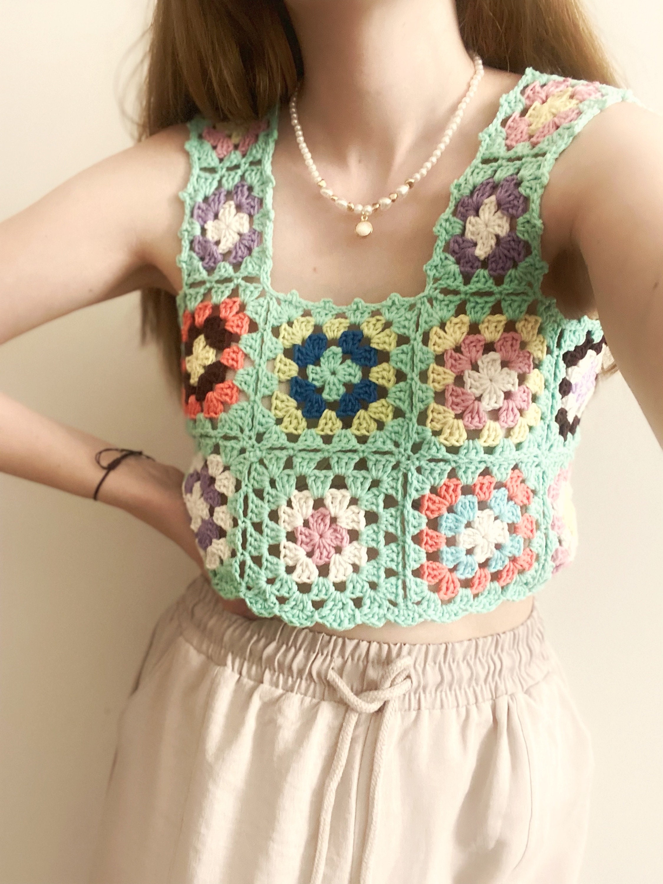Sunny Side up Tank Top// Crochet Pattern Top/ Summer Crochet