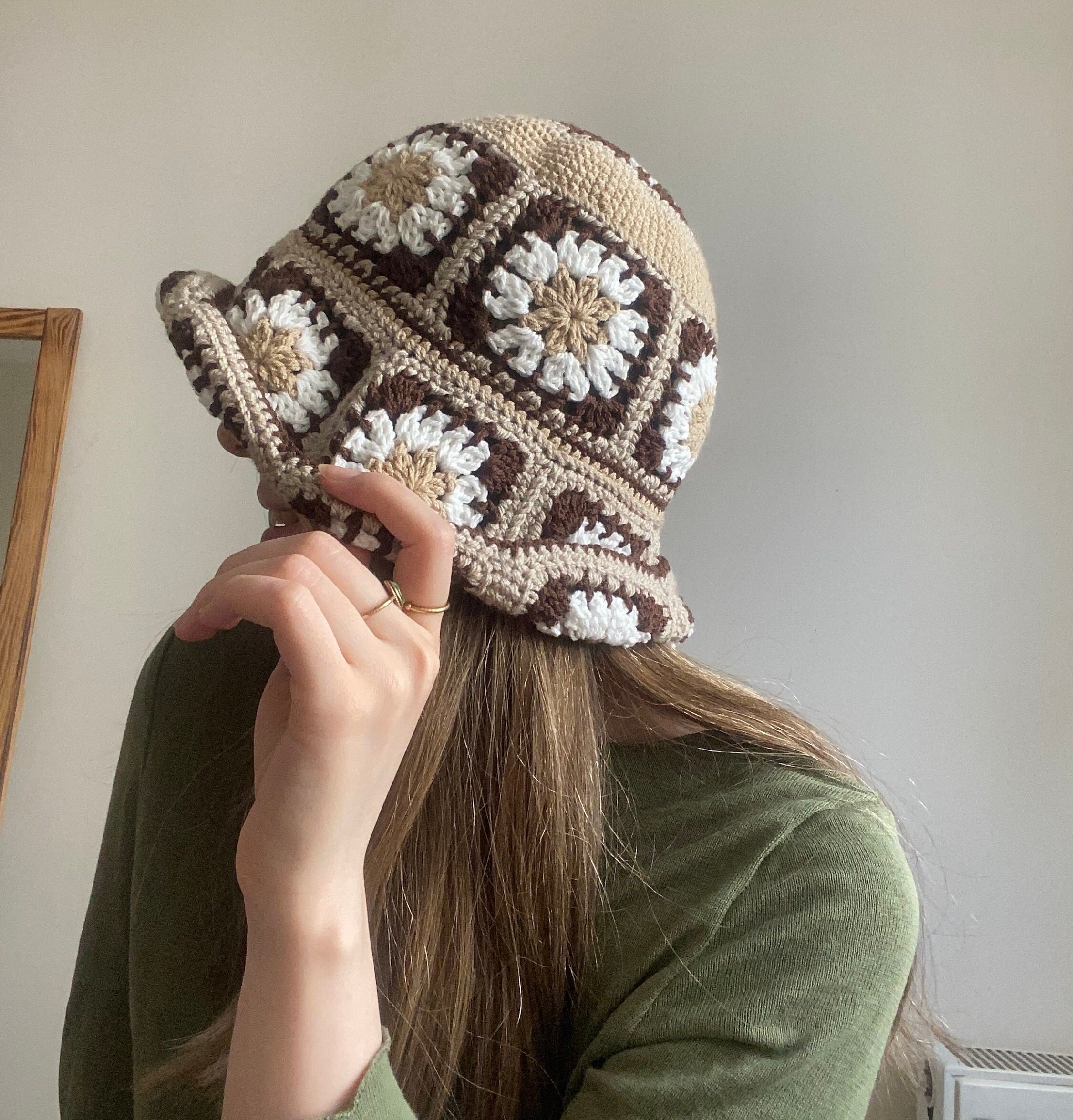 帽子 FLUTTER cotton knit bucket hat FLUTTER] Knit Bucket hat - OCEANBEETLE ONLINE STORE