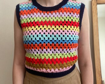 週末限定価格 Karachi glass beads handknit vest Karachi glass beads handknit vest BK | AKIRANAKA ONLINESTORE
