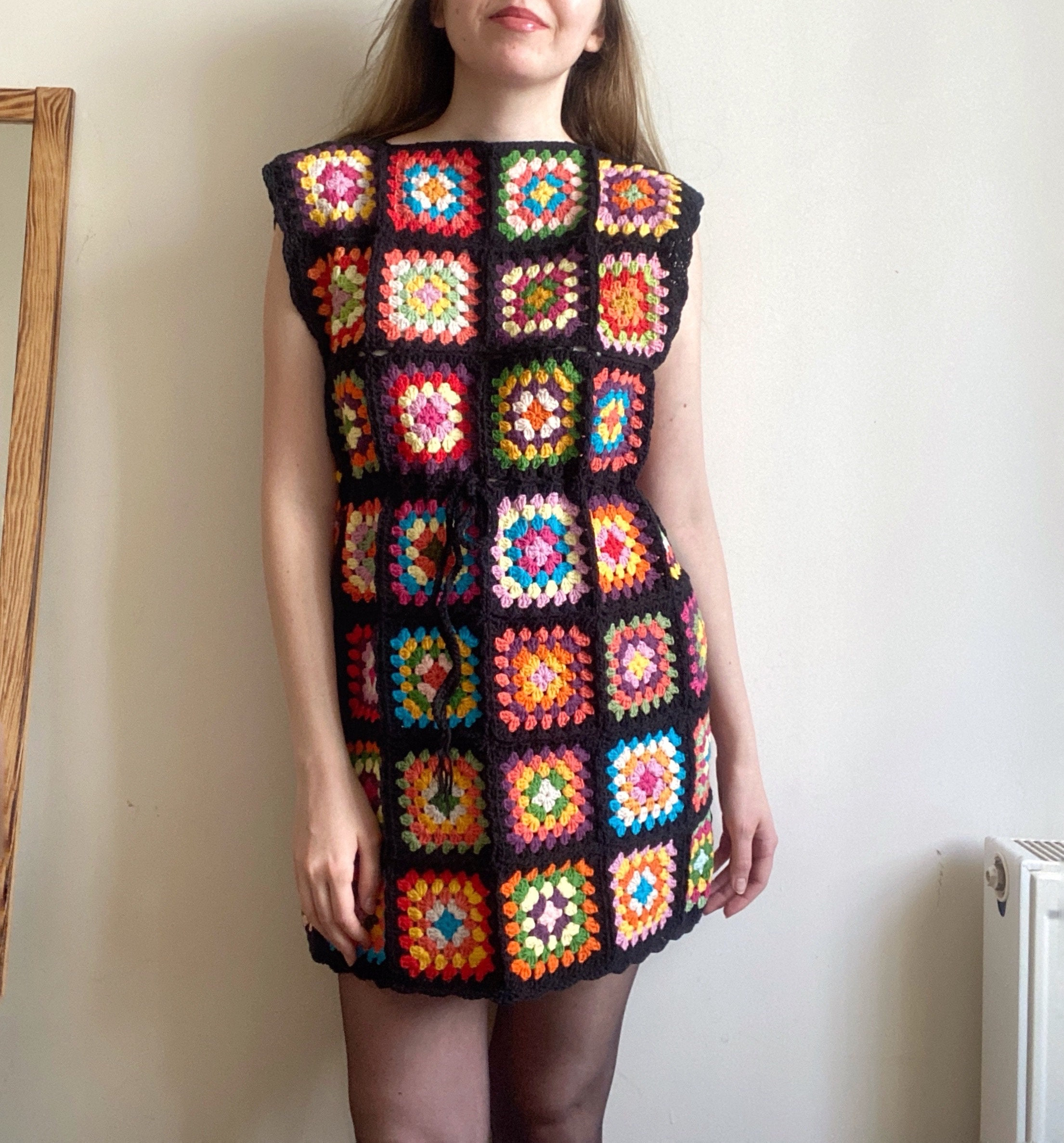 ワンピース CHLOE Black Crochet Mini Dress Chloe Mini Dress in Black Watch – Louise New York