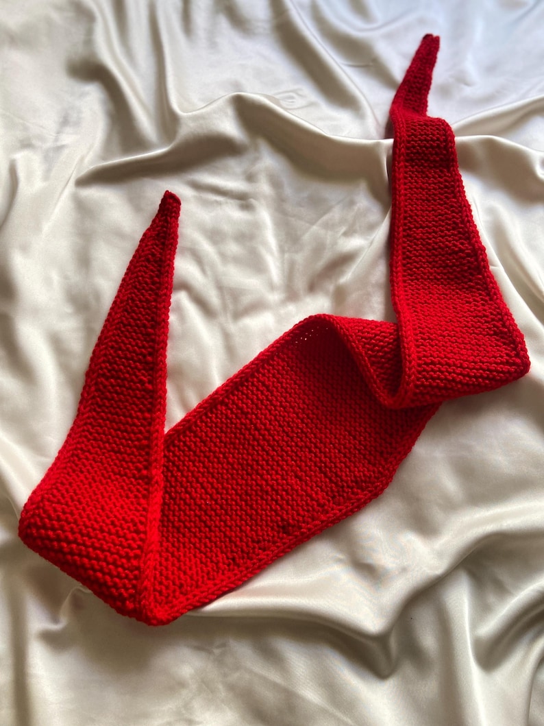 Knit Red Scarf Small Knitted Scarf Cozy Knit Scarf Small Skinny knit-red-scarf-small-knitted-scarf-cozy-knit-scarf-small-skinny