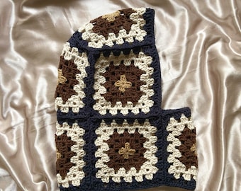 Crochet Balaclava, Granny Square Balaclava, Handknit Winter Hat, Gift For Her