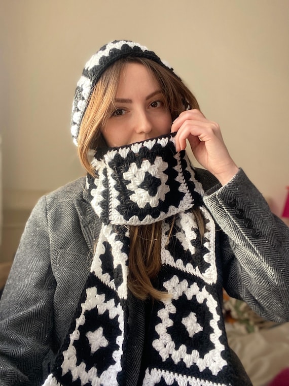 Passamontagna Colli Di Lana Fatti A Maglia Sciarpa All'uncinetto