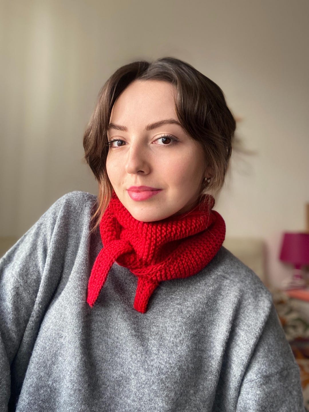 Knit Red Scarf Small Knitted Scarf Cozy Knit Scarf Small Skinny knit-red-scarf-small-knitted-scarf-cozy-knit-scarf-small-skinny