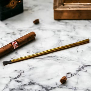 Gepersonaliseerde sigarettenhouder, slanke rollende sigarettenhouder voor gouden plastic zak B, monogram gegraveerde datumnaam, peaky blinders accessoire