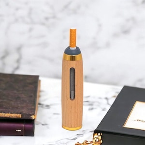 Cenicero de ciudad personalizado, cenicero portátil para ciudad y casa de madera B, idea de regalo grabado con monograma, idea de accesorio de anteojeras pico