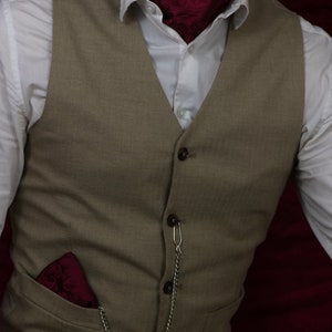 Cravate ascot motif, lavallière foulard, cravate de notaire homme, cravate en soie rouge Hart, cadeau anniversaire, idée mariage image 5