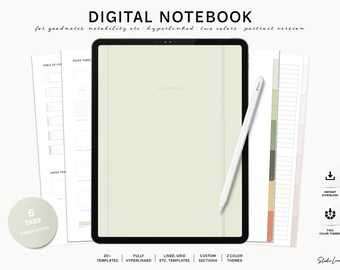 Cuaderno Digital, Cuaderno Hiperenlazado, Cuaderno con Pestañas, Cuaderno Estudiantes, Cuaderno Goodnotes