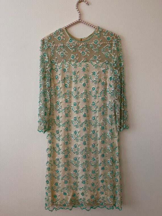 Vintage Beaded Dress, Vintage Nat Kaplan Dress, 6… - image 2