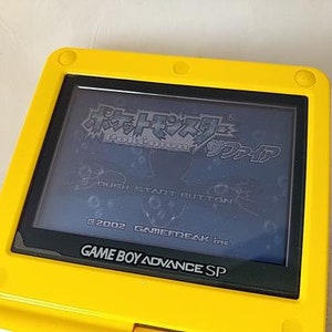 Pikachu Pokemon Nintendo Game Boy GameBoy Advance SP Renoverad Konsol GBA SP ags-001 Frontbelyst Skärm 900mAh Batteri I Förpackning & Laddare bild 3