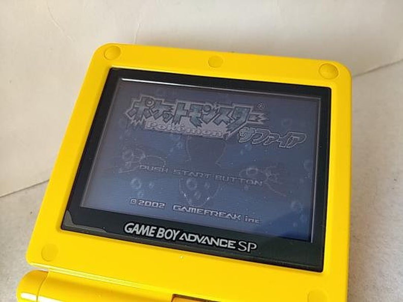 Pikachu Pokemon Nintendo Game Boy GameBoy Advance SP Renoverad Konsol GBA SP ags-001 Frontbelyst Skärm 900mAh Batteri I Förpackning & Laddare bild 3