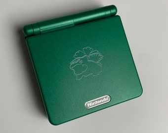GBA SP Venusaur Green Pokemon Console Refurbished GameBoy Advance AGS-001 Front-Lit Screens Refurbished / New.