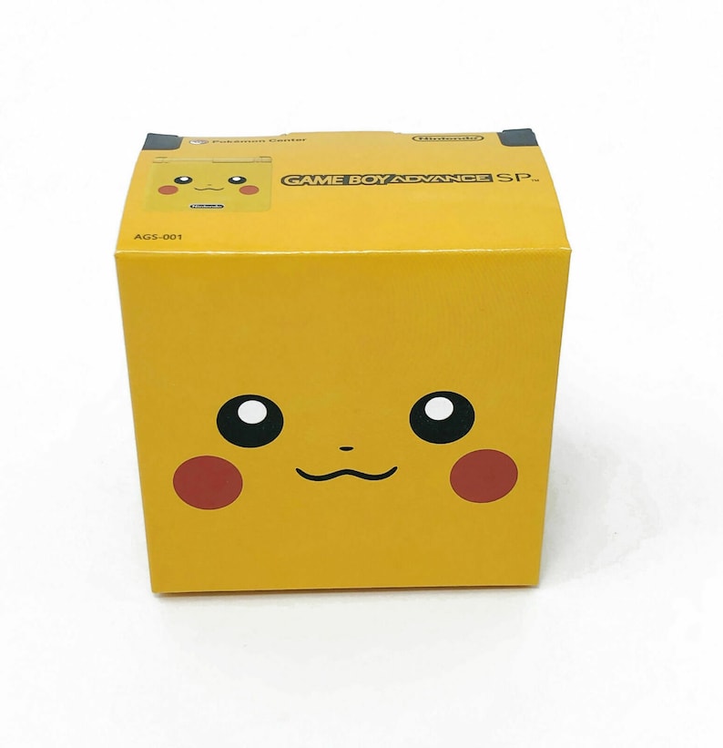 Pikachu Pokemon Nintendo Game Boy GameBoy Advance SP Renoverad Konsol GBA SP ags-001 Frontbelyst Skärm 900mAh Batteri I Förpackning & Laddare bild 5