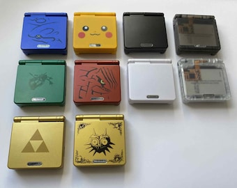 Ips V2 Game Boy Advance SP | Modifierad GBA SP-konsol | Renoverad Nintendo Game Boy | Pokémon Zelda Anpassad handhållen spelkonsol