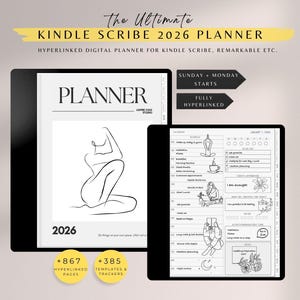 Kindle Scribe Planner, Kindle Scribe Vorlagen, Tagesplaner, Digitaler Planer 2026, Scribe Planner, Kindle Scribe Ultimativen Planer 2026,PDF