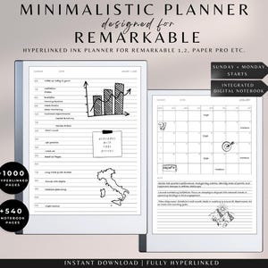 Planner 2025 for Remarkable, Remarkable Paper Pro Planner, Remarkable Notebook, Ink Planner, Remarkable 2 Planner,Remarkable 2 Templates