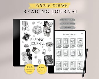 Kindle Scribe Reading Journal Undated, Kindle Scribe Templates, Kindle Scribe Book Tracker,Scribe Reading Planner,Kindle Scribe Book Journal