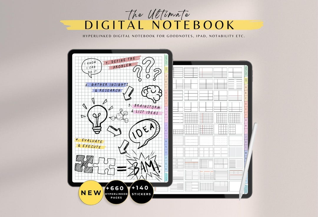 Digital Notebook, Digital Templates, Digital Notebook Goodnotes ...