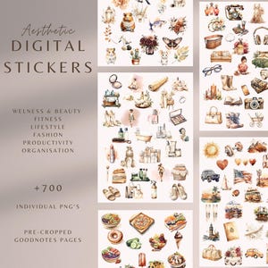 Digital Stickers | THAT GIRL Aesthetic Stickers | Planner Stickers | Goodnotes Stickers | Journal Stickers | iPad Stickers | Png Stickers