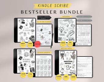 Kindle Scribe Bestseller Bundle, Kindle Scribe Planner 2026, Kindle Scribe Templates, Kindle Scribe Notebook, Kindle Scribe Reading Journal