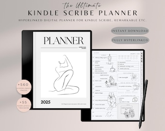 Kindle Scribe Planner, Kindle Scribe Templates, Daily Planner, Digital Planner 2025, Scribe Planner, Kindle Scribe Ultimate Planner 2025,PDF