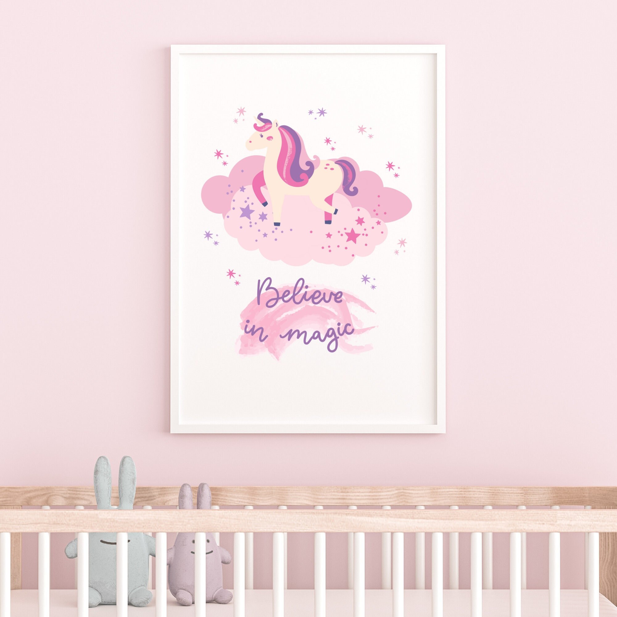 Unicorn Print, Nursery Wall Art, Girls Bedroom Decor, Unicorn Nursery ...