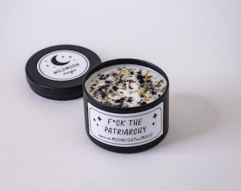 F**k the Patriarchy Candle | 4oz Empowerment Spell Candle for Strength, Confidence & Rebel Witch Energy