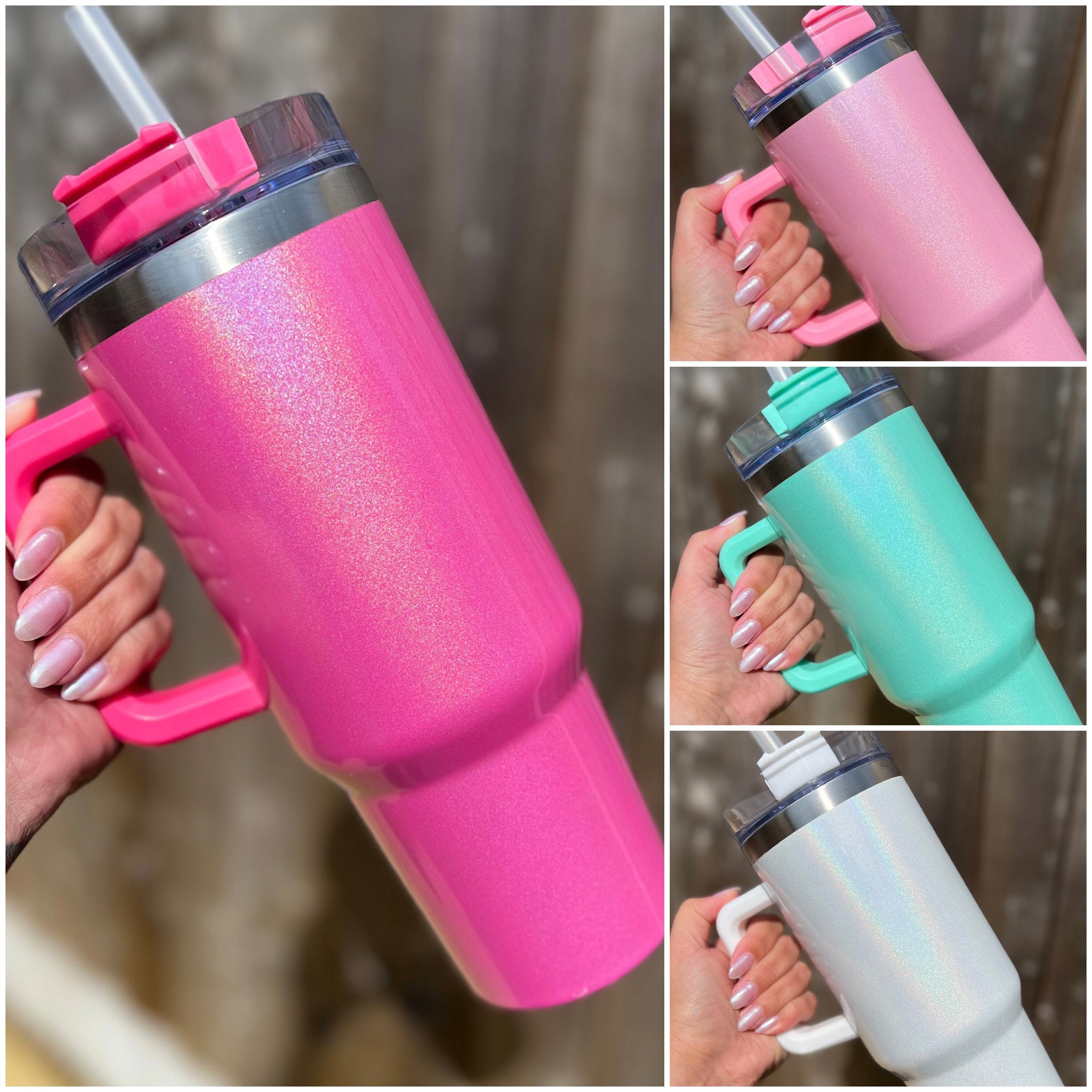 Travel Mug Tumbler with Clear Flip Lid & Straw - Coffee Cup Vacuum  Insulated Flask 18/8 Stainless Steel Hydro Water Bottle Ombre - AliExpress