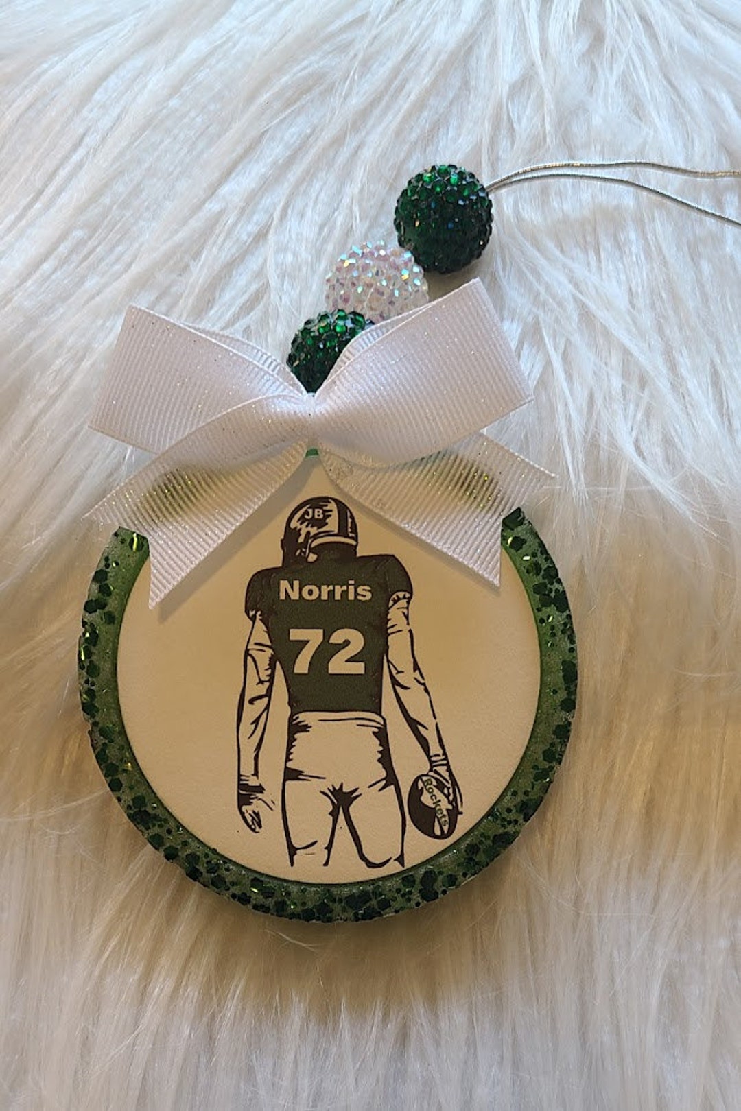 Personalized Football Player Car Freshie, Choose Your Scent and Color