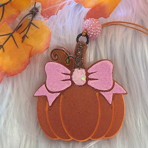 Pumpkin With Bow Car Freshie, Pumpkin Freshie, Custom Colors and Scents!